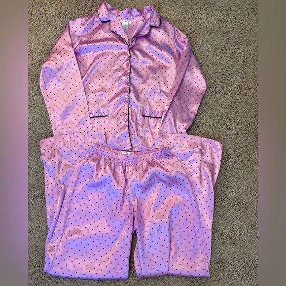 Victoria's Secret Pink and Black Polka Dot Pajama Set - Picture 3 of 6